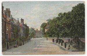 Bamford village Derbyshire postcard