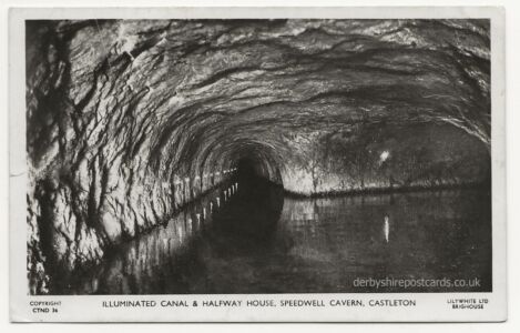 Illuminted Canal and Halfway House, Speedwell Cavern